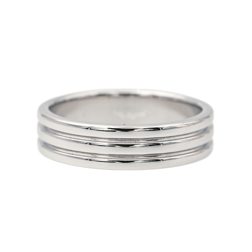 Bague 54 Boucheron Godron - Alliance en platine 950 58 Facettes 4146853RV