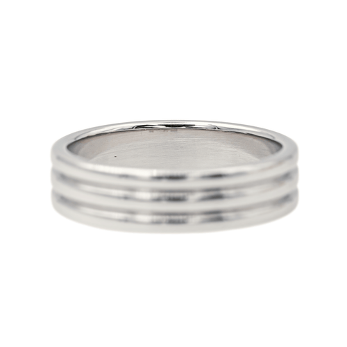 Bague 54 Boucheron Godron - Alliance en platine 950 58 Facettes 4146853RV