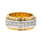 Bague 54 Bague alliance tour complet en or jaune et or blanc sertie de diamants 58 Facettes 4148030RV