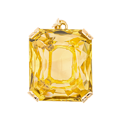 Pendentif Pendentif en or blanc 18 carats serti d’une citrine 58 Facettes 4148031RV