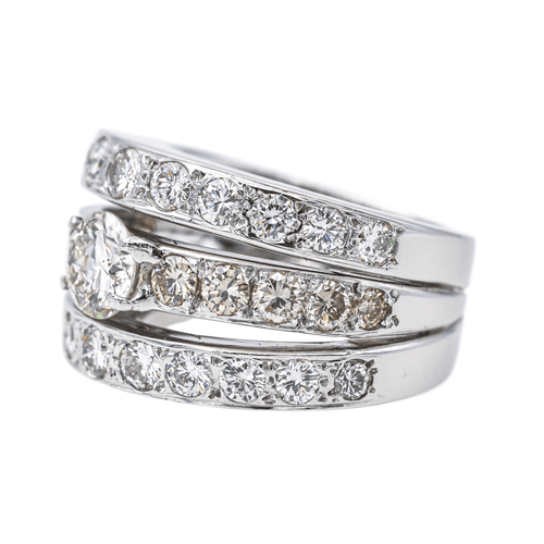 Bague 52 Bague en or blanc 18 carats et diamants 58 Facettes 4152873CN