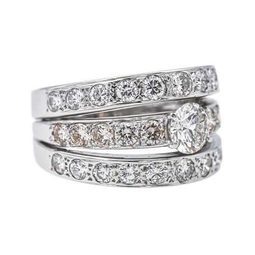 Bague 52 Bague en or blanc 18 carats et diamants 58 Facettes 4152873CN