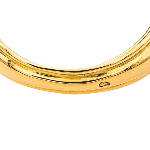 Bague 52 Bague jonc en or jaune avec émeraude ovale et diamants 58 Facettes 4152875CN