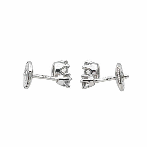 Boucles d'oreilles Boucles d’oreilles puces en or blanc 18 carats et diamants 58 Facettes 4155737CN