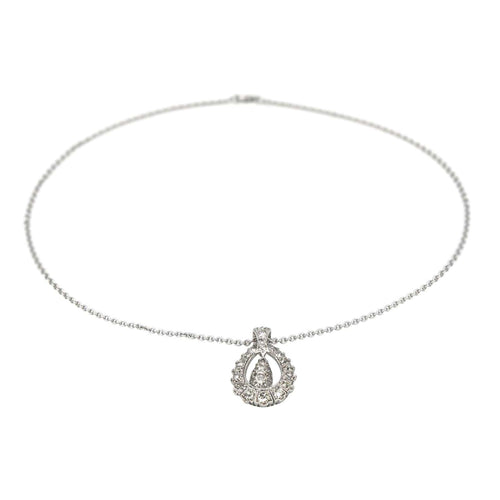 Collier Collier en or blanc 18 carats serti de diamants 58 Facettes 4155738CN