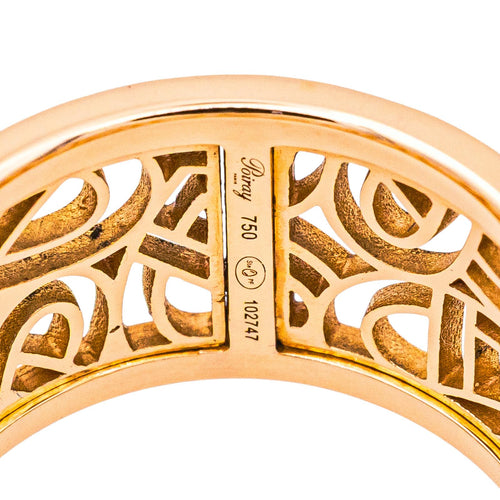 Bague 54 Poiray - Bague Cœur fil en or rose et diamants 58 Facettes 4160472RV