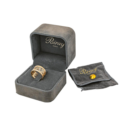 Bague 54 Poiray - Bague Cœur fil en or rose et diamants 58 Facettes 4160472RV