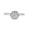 Bague 54 Bague pavée en or blanc 18 carats avec diamants 58 Facettes 4166992RV