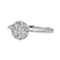 Bague 54 Bague pavée en or blanc 18 carats avec diamants 58 Facettes 4166992RV