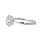 Bague 54 Bague pavée en or blanc 18 carats avec diamants 58 Facettes 4166992RV