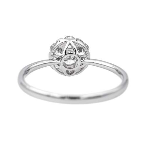 Bague 54 Bague pavée en or blanc 18 carats avec diamants 58 Facettes 4166992RV
