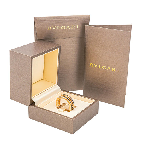 Bague 53 Bulgari B.Zero1 Rock - Bague en or rose et céramique 58 Facettes 4167002RV