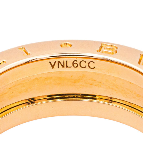 Bague 53 Bulgari B.Zero1 Rock - Bague en or rose et céramique 58 Facettes 4167002RV