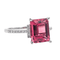 Bague 54 Bague Or blanc Tourmaline, Diamant 58 Facettes 4167005RV