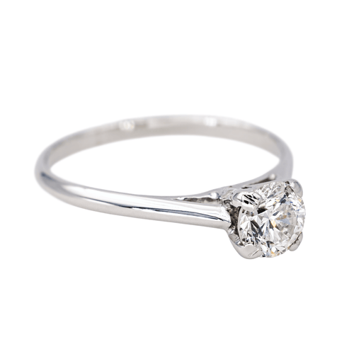 Bague 50 Bague Solitaire Or blanc Diamant 58 Facettes 4170229CN