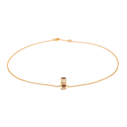 Collier Bulgari Serpenti - Collier en or rose, cornaline et diamants 58 Facettes 4173758RV
