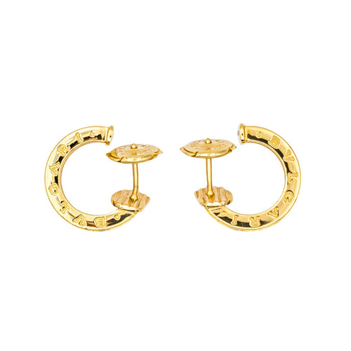 Boucles d'oreilles Bulgari B.zero1 Rock - Boucles d’oreilles créoles en or jaune et diamants 58 Facettes 4173764RV