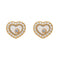Boucles d'oreilles Chopard Happy Diamonds - Boucles d’oreilles cœur en or rose et diamants 58 Facettes 4173785RV