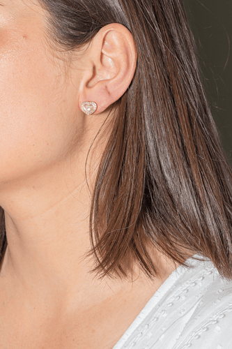 Boucles d'oreilles Chopard Happy Diamonds - Boucles d’oreilles cœur en or rose et diamants 58 Facettes 4173785RV