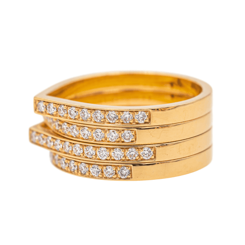 Bague 52 Repossi Antifer - Bague en or rose sertie de diamants 58 Facettes 4174360RV