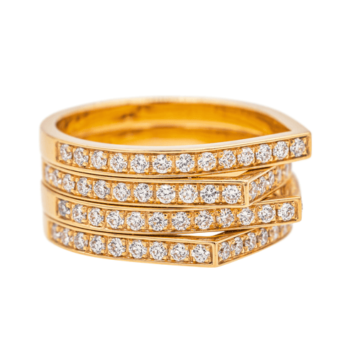 Bague 52 Repossi Antifer - Bague en or rose sertie de diamants 58 Facettes 4174360RV