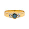 Bague 54.5 Bague en or jaune 18 carats avec saphir ovale et diamants 58 Facettes 4175003CN