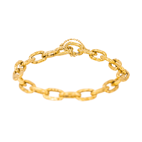Bracelet Bracelet chaîne maille forçat en or jaune 18 carats 58 Facettes 4175004CN