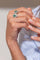Bague 55 Pompadour - Bague en platine et or blanc avec émeraude et diamants 58 Facettes 4183602CN