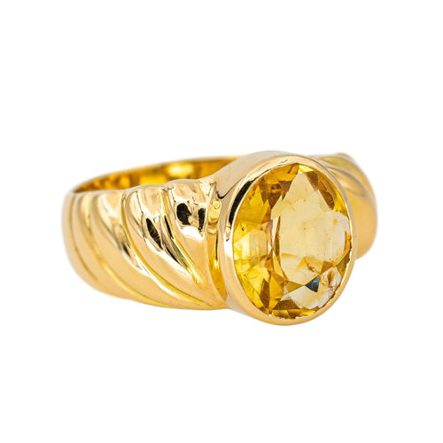 Bague 55 Bague en or jaune 18 carats sertie d’une citrine 58 Facettes 4191879CN