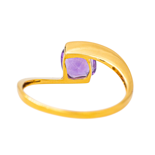 Bague 51 Bague en or jaune 18 carats sertie d’une améthyste 58 Facettes 4191880CN