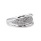 Bague 54 Bague pavée de diamants en or blanc 18 carats 58 Facettes 4195885RV