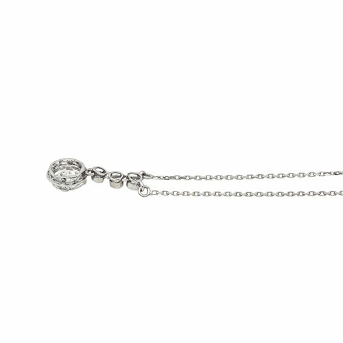 Collier Collier avec pendentif en or blanc 18 carats et diamants 58 Facettes 4199346CN