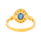 Bague 51 Bague en or jaune 18 carats avec saphir ovale et diamants 58 Facettes 4205265CN