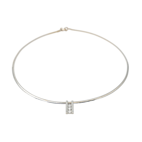 Collier Collier pendentif motifs géométriques en or jaune et or blanc avec diamants 58 Facettes 4221379RV