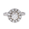 Bague 54 Bague marguerite en or blanc et platine avec diamants 58 Facettes 4226565CN