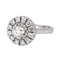 Bague 54 Bague marguerite en or blanc et platine avec diamants 58 Facettes 4226565CN