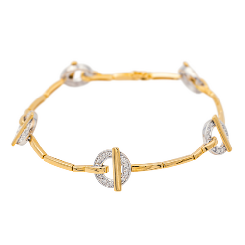 Bracelet Guy Laroche - Bracelet en or jaune et blanc 18 carats et diamants 58 Facettes 4226567CN