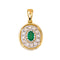 Pendentif Pendentif en or jaune et or blanc 18 carats avec émeraude et diamants 58 Facettes 4227670CN