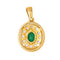 Pendentif Pendentif en or jaune et or blanc 18 carats avec émeraude et diamants 58 Facettes 4227670CN