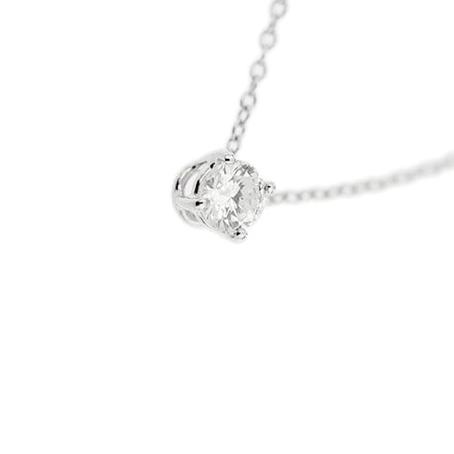 Collier Collier point lumineux - Chaîne maille forçat en or blanc 18 kt et diamant 0,27 ct 58 Facettes 425