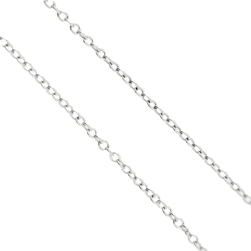 Collier Collier point lumineux - Chaîne maille forçat en or blanc 18 kt et diamant 0,27 ct 58 Facettes 425
