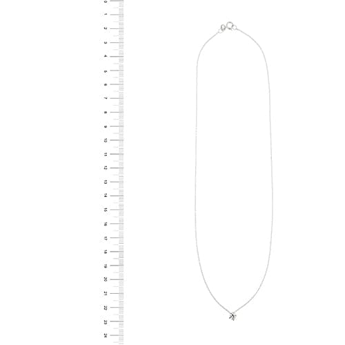 Collier Collier point lumineux - Chaîne maille forçat en or blanc 18 kt et diamant 0,27 ct 58 Facettes 425