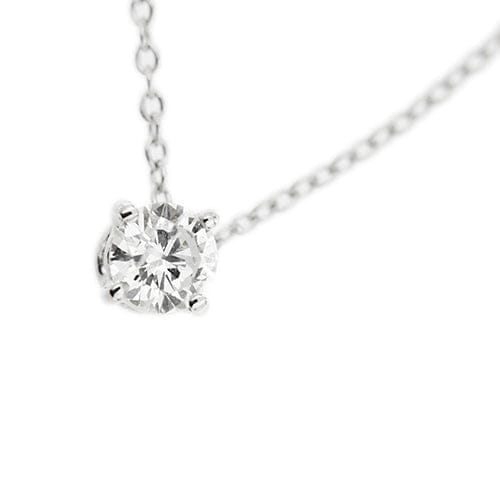 Collier Collier point lumineux - Chaîne maille forçat en or blanc 18 kt et diamant 0,27 ct 58 Facettes 425
