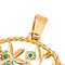 Pendentif Pendentif en or rose 18 carats avec diamants et turquoises 58 Facettes 4250491CN