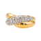 Bague 59 Bague pavée de diamants en or jaune et blanc 18 carats 58 Facettes 4250496CN