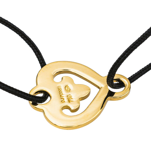 Bracelet O.J. Perrin Légendes - Bracelet cordon cœur en or jaune 18 carats 58 Facettes 4263951RV