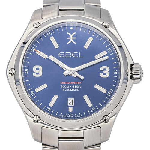 Montre Ebel Discovery - Montre en acier, cadran bleu 41 mm 58 Facettes 4268765RV