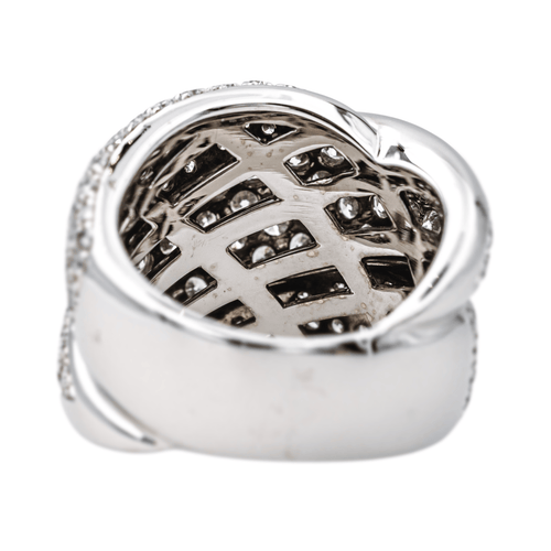 Bague 52 Damiani Gomitolo - Bague cocktail en or blanc et diamants 58 Facettes 4270297RV
