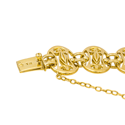 Bracelet Bracelet Art nouveau en or jaune 18 carats 58 Facettes 4274239RV