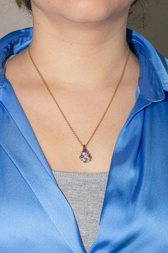 Collier Collier pendentif en or jaune 18 carats et améthystes 58 Facettes 4282981CN